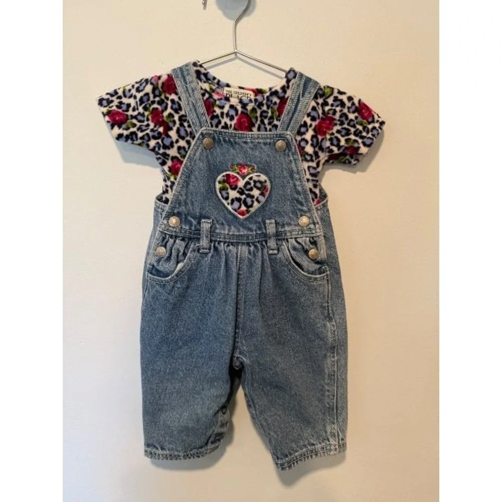 The Children's Place VINTAGE Animal Overall Outfit Girl's EUC *read